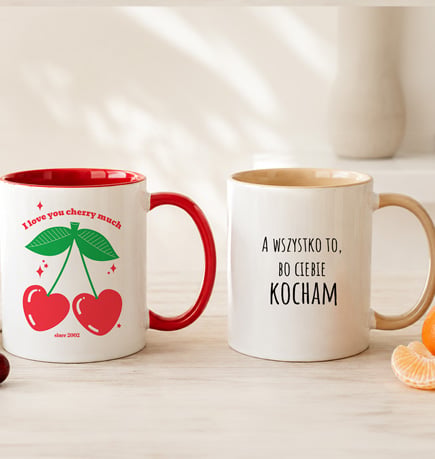 Kubek klasyczny 330 ml z kolorowym środkiem