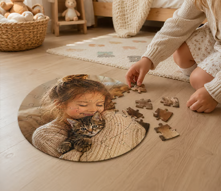 Puzzle w kształcie kółka