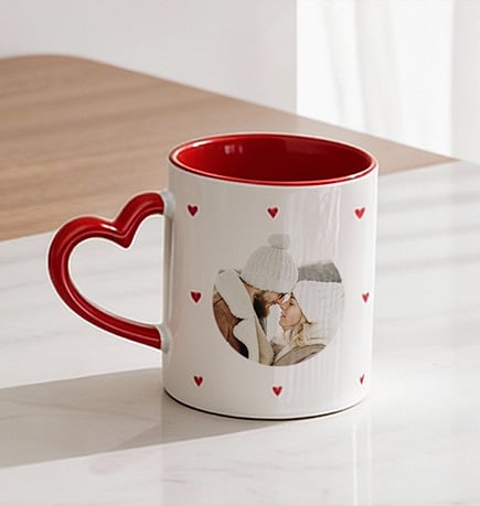 Kubek z uchwytem serce